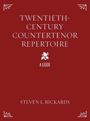 cover image of Twentieth-Century Countertenor Repertoire